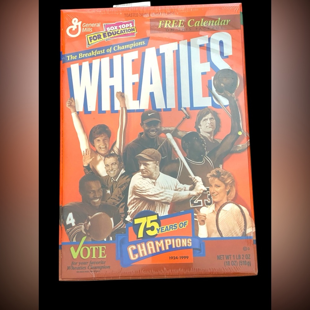 NEW FACTORY SEALED Wheaties Cereal Box 75 Years Of Champions w/ Calendar